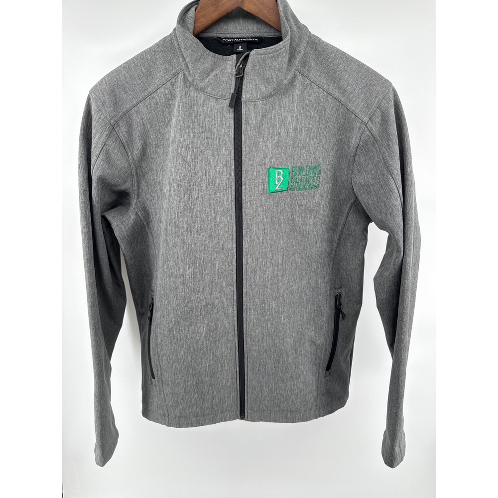 Port Authority Mens Jacket Gray Building Bridges Professional Services Size S